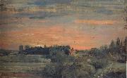 View towards the rectory,East Bergholt 30 September 1810, John Constable
